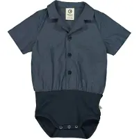 Müsli Skjortbody k/ä - Chambray - Chambray - - 74 - Body K/Ä