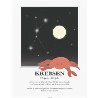 Kids by Friis Affisch - Stjärntecken - Cancer - - One Size - Affisch