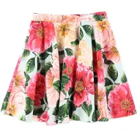 Dolce&Gabbana Kjol - Blå m. Rosa Blommor - - 8 år (128) - Kjol