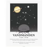 Kids by Friis Affisch - Zodiac - Vattumannen - - One Size - Affisch