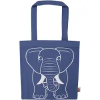DYR-Cph Shoppingväska - Djursto - Dusty Blue m. Elefant - - One Size - Väska