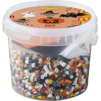Hama Midi Pärlor - 4000 st. + 2 Plattor I Hink - Halloween - - One Size - Pärlor