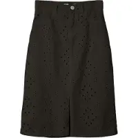 Name it Kjol - Twill - NkfNinna - Svart m. Hålmönster - - 12 år (152) - Kjol
