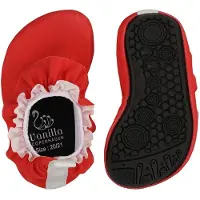 Vanilla Copenhagen Badskor - Berry m. Volanger - - 26/27 - Badskor