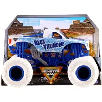 Monster Jam , Officiell Serie 24 Översized Blue Thunder Monster Truck, Die-Cast Fordon, 1:24 Skala, Barnleksaker för 3 år och upp