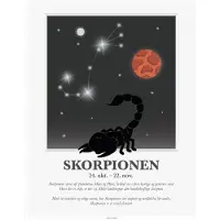 Kids by Friis Affisch - Stjärntecken - Skorpionen - - One Size - Affisch