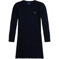 Ralph Lauren Klänning - Stickad - Marinblå - - 7 år (122) - Klänning