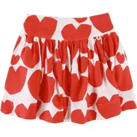 Stella McCartney Kids Kjol - Vit/Röd m. Hjärtan - - 12 år (152) - Kjol