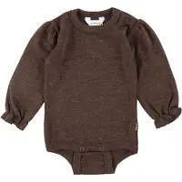 Joha Body l/ä - Ull - Mörkbrun - - 80 - Body L/Ä