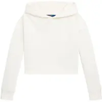 Ralph Lauren Hoodie - Cropped - Vit - - 7 år (122) - Hoodie