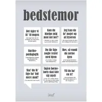 Dialægt Poster - 30x42 - Bedstemor - - One Size - Affisch