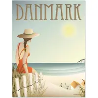 ViSSEVASSE Affisch - 50x70 - Danmark - Stranden - - One Size - Affisch
