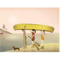 ViSSEVASSE Affisch - 50x70 - Canoe - - One Size - Affisch