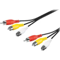 Wentronic goobay - Kabel för video / ljud - sammansatt video/ljud - RCA kontakt till RCA kontakt - 1.5 m
