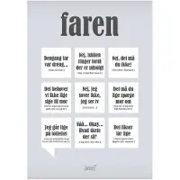 Dialægt Affisch - 50x70 - Faran - - One Size - Affisch