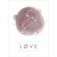 Citatplakat Affisch - A3 - Constellation - Lejon - Rosa - - One Size - Affisch