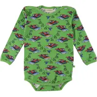 Smafolk Body l/ä - Mossa Green m. Pistmaskin - - 80 - Body L/Ä