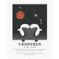 Kids by Friis Affisch - Zodiac - Aries - - One Size - Affisch