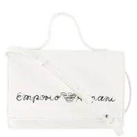 Emporio Armani Axelväska - Vit m. Signatur - - One Size - Axelväska