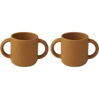 Liewood Koppar - Silikon - Gene - 2-pack - Rabbit Mustard - - One Size - Mugg