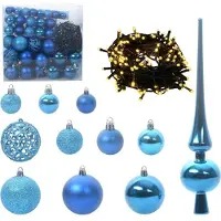 vidaXL Julprydnad Set med 300 LED-lampor 120 pcs Blå Plast