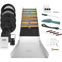 Vevor Gold Panning Kit med Sluice Box, 50" Aluminium Gold Mining Utrustning, 23 STS Gold Prospecting Kit med Gold Pan, Classifier Screen, Separations Magnet, Dragsko Ryggsäck och tillbehör