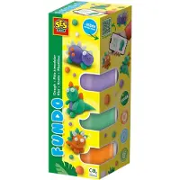 SES Creative Leklera - 3x90gr/1x40g - FunDo Dinosaurs - - One Size - Leklera