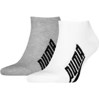 Puma Ankelstrumpor - 2-pack - Sneakers - Livsstil - Vit/Grå/Svar - - 35/38 - Strumpor