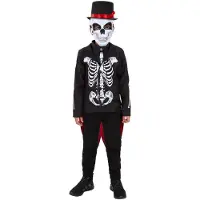 Smiffys Maskeradkläder - De dödas dag, Senor Skeleton - - 4-6 år (104-116) - Maskeradkläder