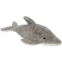 Senger Naturwelt Värmekudde - Liten - 38 cm - Delfin - Grå/Vit - - One Size - Gosedjur