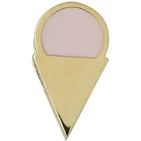 Design Letters Enamel Ice Cream Charm Gold Nude