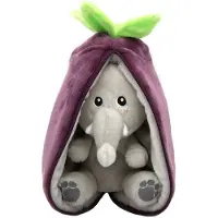 Flipetz Gosedjur - Sammet The Elephant Aubergine - 20 cm - - One Size - Gosedjur