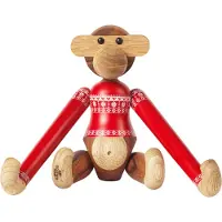 Kay bojesen Träfigur - Apa - Julesweater 2024 - Liten - Teak/Lim - - One Size - Dekoration