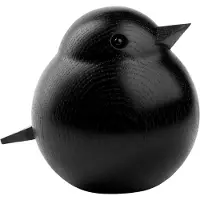 Novoform Träfigur - Baby Sparrow - Black Betsad - - One Size - Dekoration