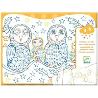 Djeco Målarbok - Familles Des Sous-bois - - One Size - Målarbok