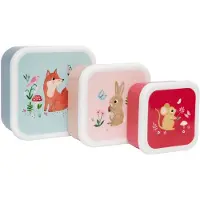 Petit Monkey Matlåda - 3-pack - Skogsmark Stone Blue - - One Size - Matlåda
