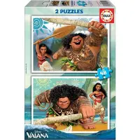 Educa Borras Pussel - 2x48 Delar - Vaiana - - One Size - Pussel