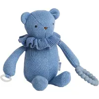Smallstuff Aktivitetsmjukisdjur - Stickad - 17 cm - Blue - - One Size - Gosedjur