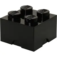 LEGO Förvaringslåda - 4 Knoppar - 25x25x18 - Svart - - One Size - Låda