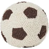 Smallstuff Fotboll - Stickad - Off White/Brown - - One Size - Bollar