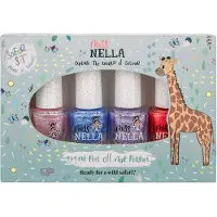 Miss Nella Nagellack - 4-pack - Safari Ställ in - - One Size - Nagellack
