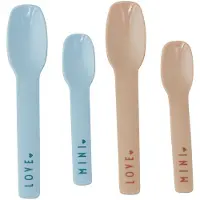 Design Letters Skedar - 4-pack - Mini Favorit - Blå/Beige - - One Size - Barnbestick