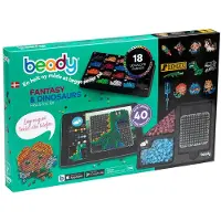 Beady Fantasy och Dinosaurs m. Pärlplattor - 4 500 Pärlor - - One Size - Pärlor