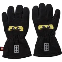 Lego Wear LEGO Ninjago Handskar - Fleece - Svart m. Ögon - - 5-6 år (110-116) - Handskar