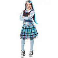 Rubies Maskeradkläder - Monster High Frankie Sten Deluxe - - 7-8 år (122-128) - Maskeradkläder