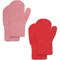 CeLaVi Vantar - Ull/Nylon - Stickad - 2-pack - Cayenne - - 1-2 år (80-92) - Vantar