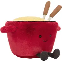 Jellycat Gosedjur - 13x20 cm - Amuseables ostfondue - - One Size - Gosedjur