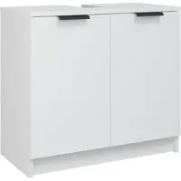 vidaXL Badrumsskåp vit 64,5x33,5x59 cm konstruerat trä