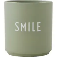 Design Letters Mugg - Favourite - Porslin - Grön Leende - - One Size - Mugg