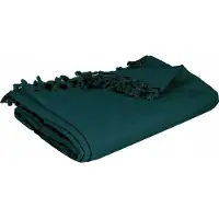 Atmosphera överkast med fjädrar PEACOCK, 160 x 220 cm, grön